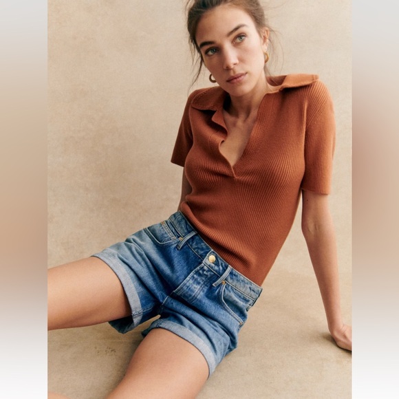 NWT. Sezane Eloy Jumper in Camel - Picture 2 of 6